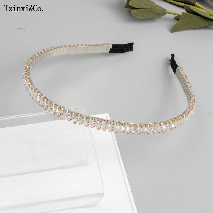 Wholesale Crystal Rhinestone Bridal Hair Band JDC-HD-XinX001 Headband 心喜 3#1 Wholesale Jewelry JoyasDeChina Joyas De China