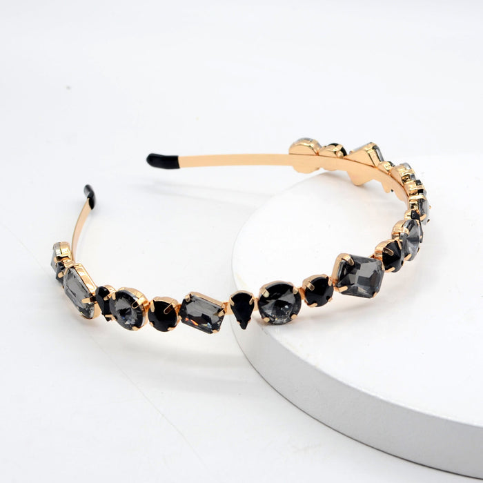 Wholesale crystal rhinestone headband JDC-HD-Yul002 Headband 雨灵 black Wholesale Jewelry JoyasDeChina Joyas De China