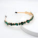Wholesale crystal rhinestone headband JDC-HD-Yul002 Headband 雨灵 green Wholesale Jewelry JoyasDeChina Joyas De China