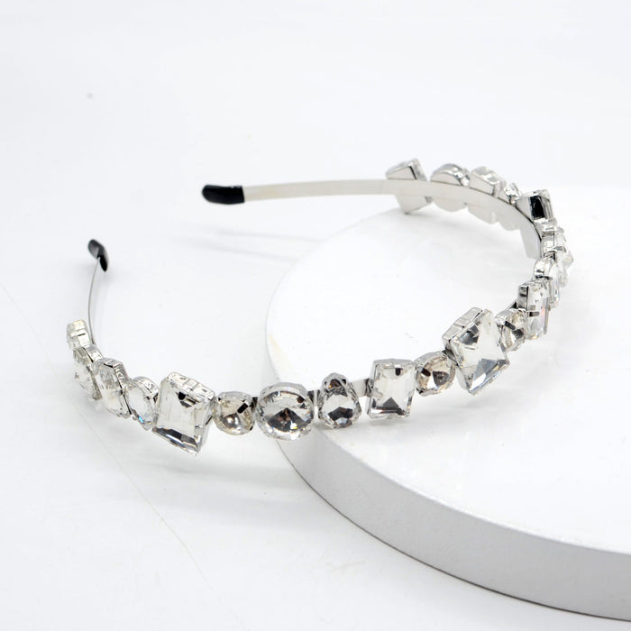 Wholesale crystal rhinestone headband JDC-HD-Yul002 Headband 雨灵 white Wholesale Jewelry JoyasDeChina Joyas De China