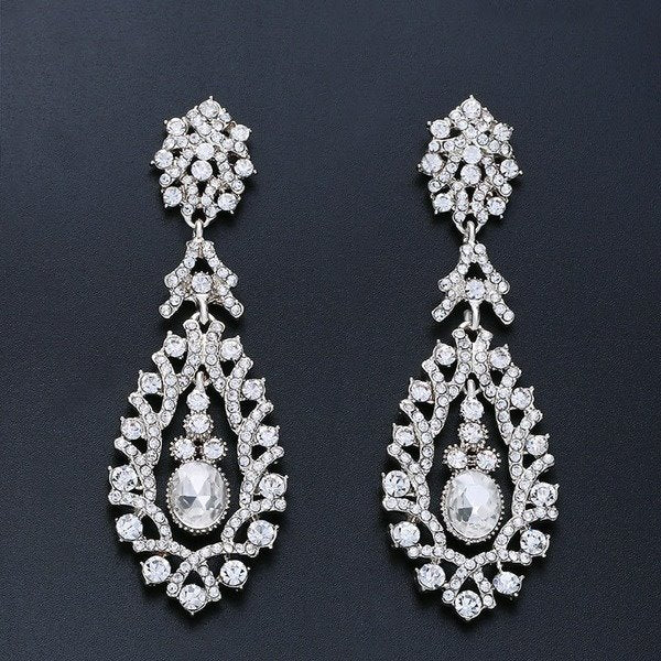 Wholesale Crystal Silver Earrings JDC-ES-AS058 Earrings 翱?N Wholesale Jewelry JoyasDeChina Joyas De China