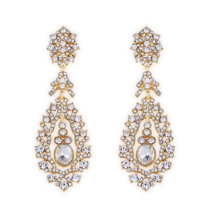 Wholesale Crystal Silver Earrings JDC-ES-AS058 Earrings 翱?N Golden Wholesale Jewelry JoyasDeChina Joyas De China