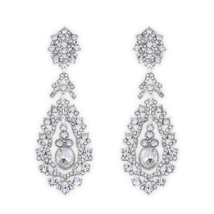 Wholesale Crystal Silver Earrings JDC-ES-AS058 Earrings 翱?N Sliver Wholesale Jewelry JoyasDeChina Joyas De China