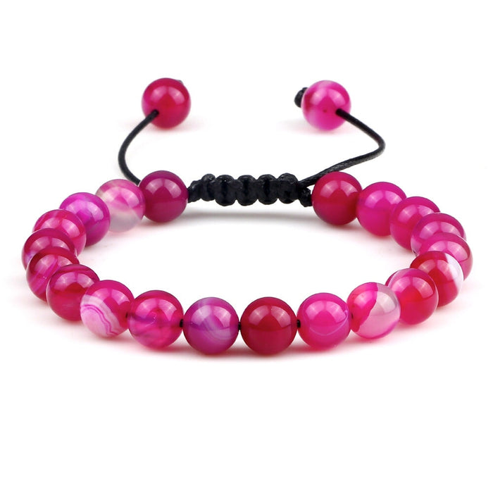 Wholesale Crystal Stripe 8mm Beaded Color Stone Bracelet JDC-BT-JiuJ023 Bracelet 九江 Wholesale Jewelry JoyasDeChina Joyas De China