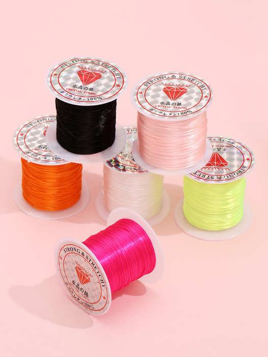 Bulk Jewelry Wholesale crystal thread hand rope elastic thread bead rope wear-resistant 6 rolls a set jdc-dly-rl006 Wholesale factory from China YIWU China