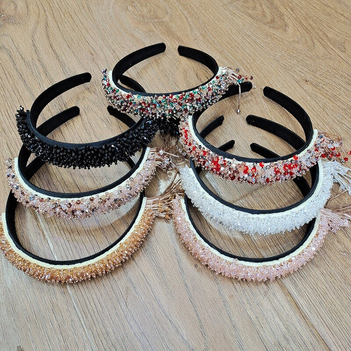 Wholesale crystal vintage beaded hair band JDC-HD-O393 Headband 潮炫 Wholesale Jewelry JoyasDeChina Joyas De China