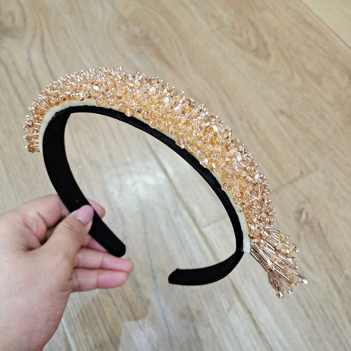 Wholesale crystal vintage beaded hair band JDC-HD-O393 Headband 潮炫 Wholesale Jewelry JoyasDeChina Joyas De China