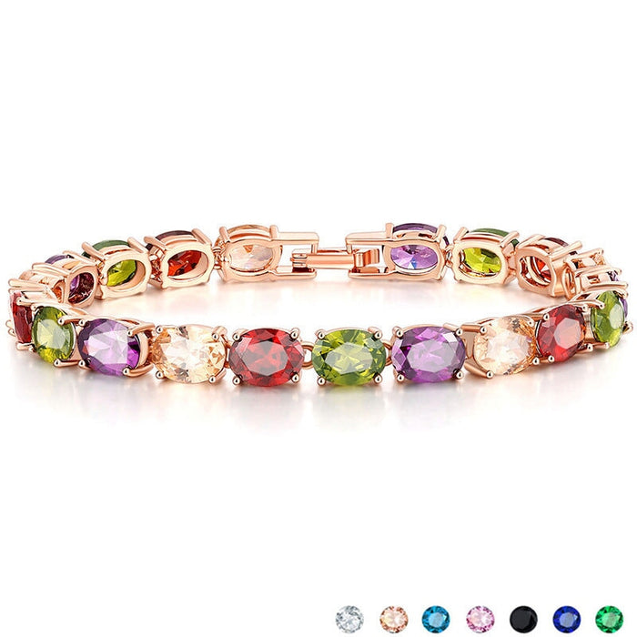Wholesale crystal zircon rose gold color bracelet MOQ≥2 JDC-BT-Kas007 Bracelet 卡诗 Wholesale Jewelry JoyasDeChina Joyas De China