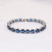 Wholesale crystal zircon rose gold color bracelet MOQ≥2 JDC-BT-Kas007 Bracelet 卡诗 Blue 17 MOQ2 Wholesale Jewelry JoyasDeChina Joyas De China