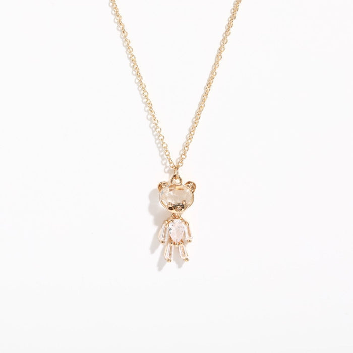 Wholesale cute bear copper necklace JDC-NE-Jif030 Necklaces 集沣 gold Wholesale Jewelry JoyasDeChina Joyas De China