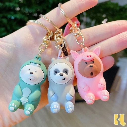 Wholesale Cute cartoon bear PVC keychain JDC-KC-JG075 Keychains 金葛 Wholesale Jewelry JoyasDeChina Joyas De China