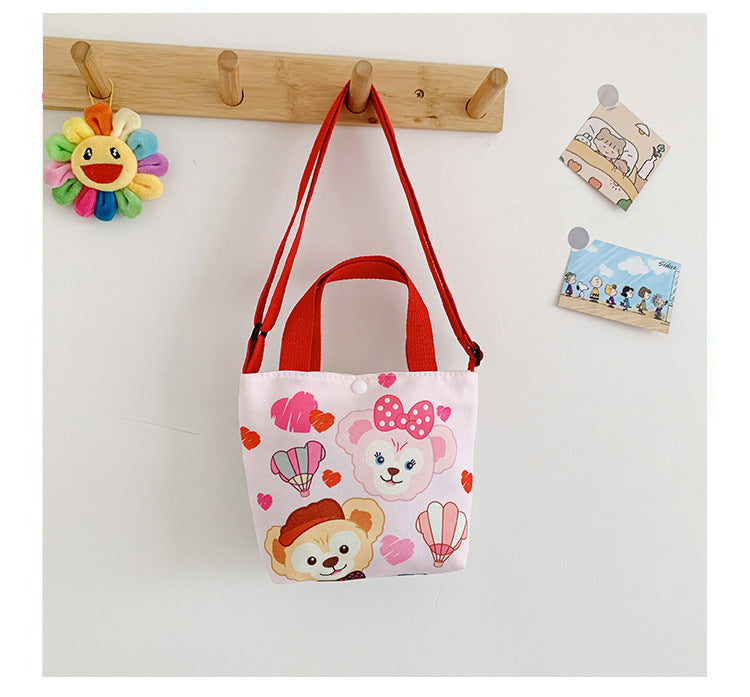 Wholesale cute cartoon Canvas shoulder bag JDC-SD-CC005 Shoulder Bags JoyasDeChina pink Wholesale Jewelry JoyasDeChina Joyas De China