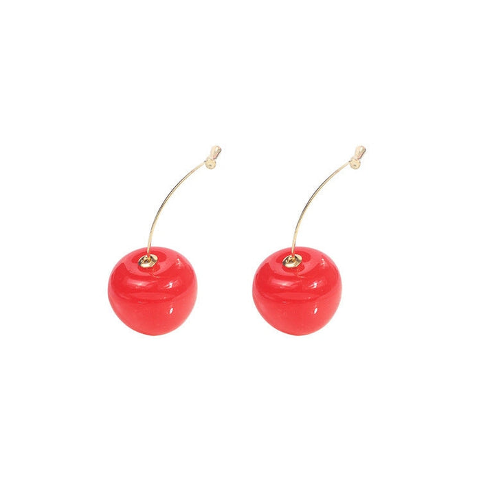 Wholesale Cute Cherry Metal Earrings JDC-ES-GSMDD016 Earrings 萌豆豆 Wholesale Jewelry JoyasDeChina Joyas De China