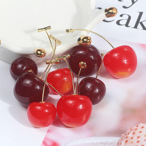 Wholesale Cute Cherry Metal Earrings JDC-ES-GSMDD016 Earrings 萌豆豆 Wholesale Jewelry JoyasDeChina Joyas De China