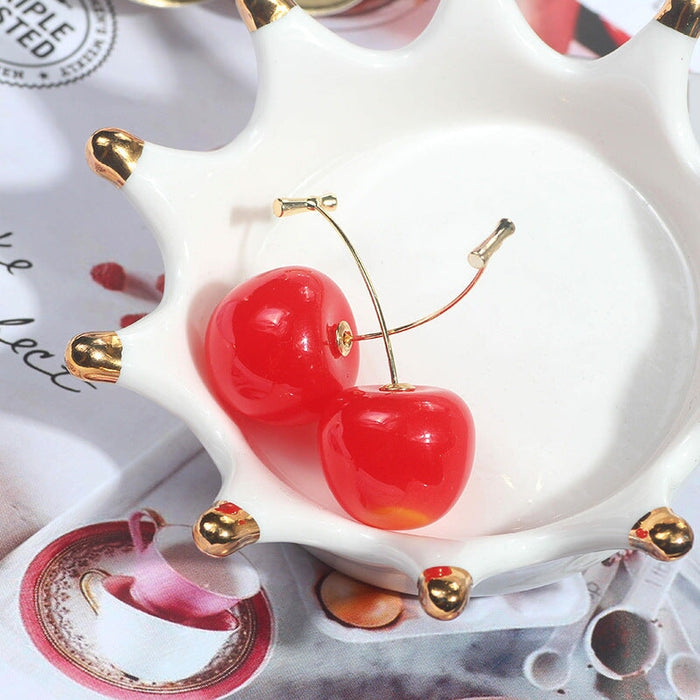 Wholesale Cute Cherry Metal Earrings JDC-ES-GSMDD016 Earrings 萌豆豆 E1321-1 L Wholesale Jewelry JoyasDeChina Joyas De China