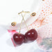 Wholesale Cute Cherry Metal Earrings JDC-ES-GSMDD016 Earrings 萌豆豆 E1321-4 S Wholesale Jewelry JoyasDeChina Joyas De China