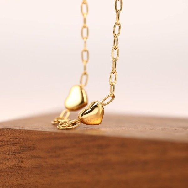 Wholesale cute peach heart titanium steel necklace JDC-NE-Jif013 Necklaces 集沣 Wholesale Jewelry JoyasDeChina Joyas De China