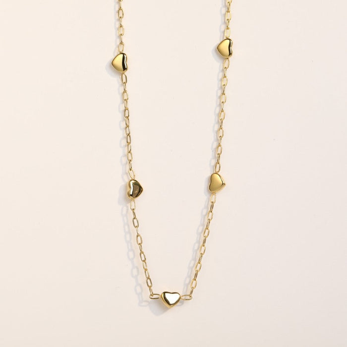 Wholesale cute peach heart titanium steel necklace JDC-NE-Jif013 Necklaces 集沣 gold Wholesale Jewelry JoyasDeChina Joyas De China