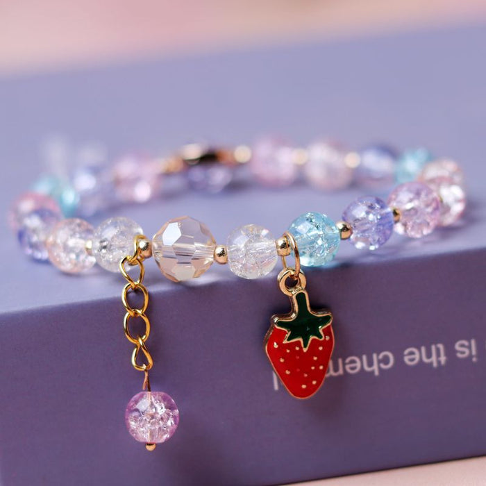 Wholesale cute pendant crystal beaded bracelet JDC-BT-GSYXH018 Bracelet JoyasDeChina Colorful Strawberries Wholesale Jewelry JoyasDeChina Joyas De China