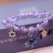 Wholesale cute pendant crystal beaded bracelet JDC-BT-GSYXH018 Bracelet JoyasDeChina Purple Butterfly Wholesale Jewelry JoyasDeChina Joyas De China