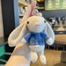 Wholesale cute plush bunny keychain JDC-KC-JG090 Keychains 金葛 blue Bagged Wholesale Jewelry JoyasDeChina Joyas De China
