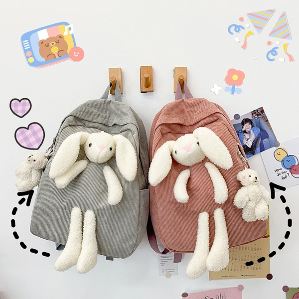 Wholesale cute rabbit corduroy Backpack Bags JDC-BP-HC001 Backpack Bags JoyasDeChina Wholesale Jewelry JoyasDeChina Joyas De China