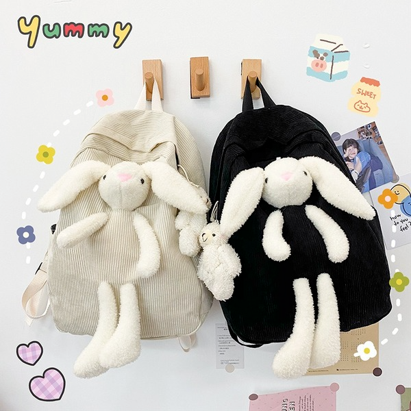 Wholesale cute rabbit corduroy Backpack Bags JDC-BP-HC001 Backpack Bags JoyasDeChina Wholesale Jewelry JoyasDeChina Joyas De China