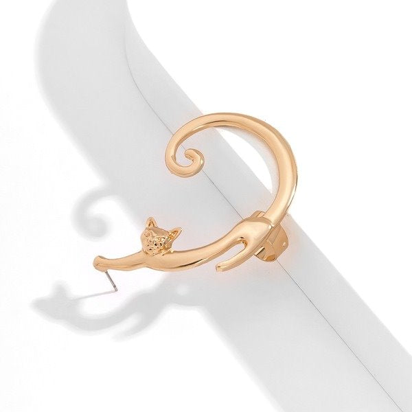 Wholesale cute simple cat alloy earrings JDC-ES-DN009 Earrings 道妮 Wholesale Jewelry JoyasDeChina Joyas De China