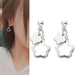 Wholesale cutout flower stud earrings JDC-ES-HZQ002 Earrings 青之荷 Wholesale Jewelry JoyasDeChina Joyas De China