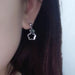 Wholesale cutout flower stud earrings JDC-ES-HZQ002 Earrings 青之荷 Wholesale Jewelry JoyasDeChina Joyas De China