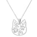 Wholesale cutout kitten head stainless steel flower necklace JDC-NE-SS008 Necklaces 双硕 Wholesale Jewelry JoyasDeChina Joyas De China