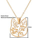 Wholesale cutout kitten head stainless steel flower necklace JDC-NE-SS008 Necklaces 双硕 Wholesale Jewelry JoyasDeChina Joyas De China