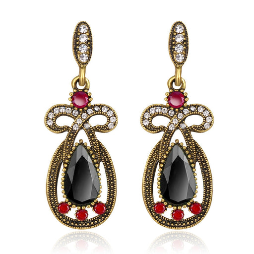 Wholesale cutout vintage ethnic style long alloy floral earrings JDC-ES-GSDB044 Earrings 丹比华比 Wholesale Jewelry JoyasDeChina Joyas De China