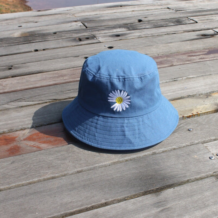 Wholesale daisy fisherman outdoor visor JDC-FH-Hanc004 Fashion hat 涵承 Denim blue Wholesale Jewelry JoyasDeChina Joyas De China