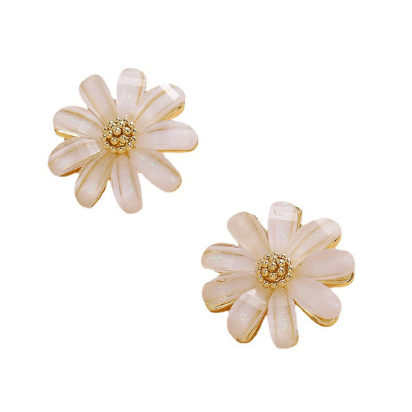 Wholesale Daisy Flower Earrings JDC-ES-KQ074 Earrings JoyasDeChina Wholesale Jewelry JoyasDeChina Joyas De China