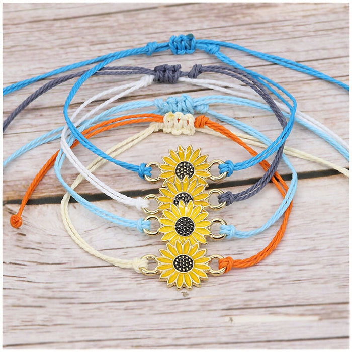 Wholesale Daisy Wax Line Braided Bracelet JDC-BT-Yiye006 Bracelet 益烨 Wholesale Jewelry JoyasDeChina Joyas De China