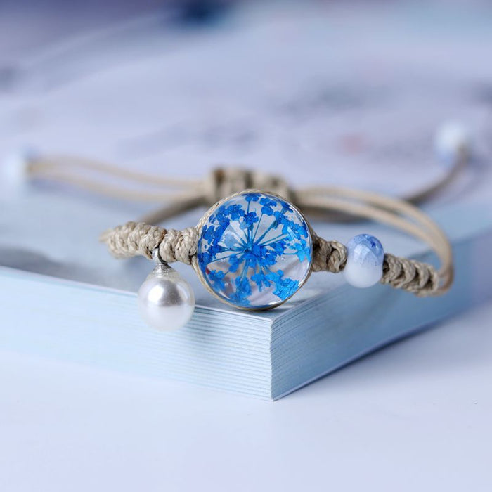 Wholesale dandelion Crystal Bracelet JDC-BT-YXH001 Bracelet JoyasDeChina Dark blue lace- Wholesale Jewelry JoyasDeChina Joyas De China