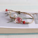 Wholesale dandelion Crystal Bracelet JDC-BT-YXH001 Bracelet JoyasDeChina Red lace flower- Wholesale Jewelry JoyasDeChina Joyas De China