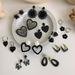 Wholesale dark black alloy earrings JDC-ES-W359 Earrings JoyasDeChina Wholesale Jewelry JoyasDeChina Joyas De China