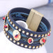 Wholesale dark blue leather magnetic bracelet JDC-BT-WY120 Bracelet 威扬 1# Wholesale Jewelry JoyasDeChina Joyas De China