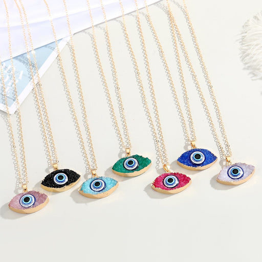 Wholesale Demon Eye Plastic Resin Necklace MOQ≥6 JDC-NE-Juej002 Necklaces 觉际 Wholesale Jewelry JoyasDeChina Joyas De China