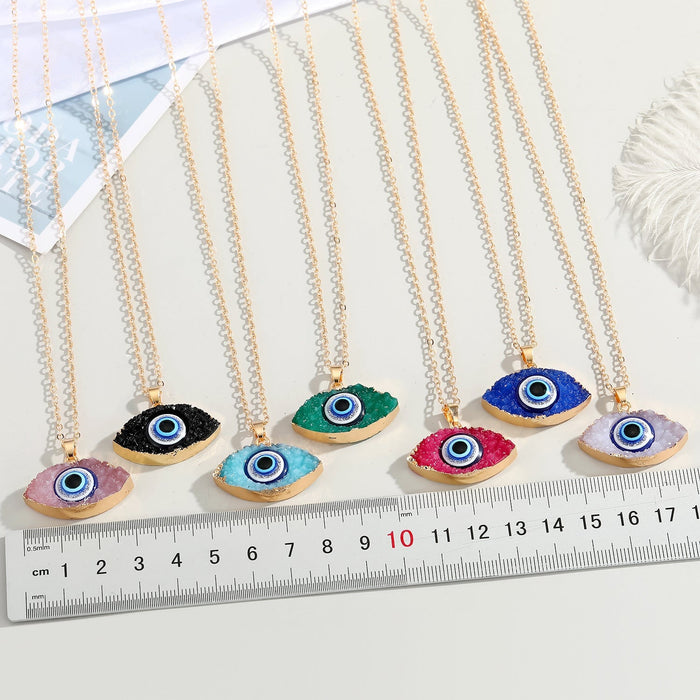 Wholesale Demon Eye Plastic Resin Necklace MOQ≥6 JDC-NE-Juej002 Necklaces 觉际 Wholesale Jewelry JoyasDeChina Joyas De China