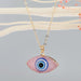 Wholesale Demon Eye Plastic Resin Necklace MOQ≥6 JDC-NE-Juej002 Necklaces 觉际 pink Wholesale Jewelry JoyasDeChina Joyas De China