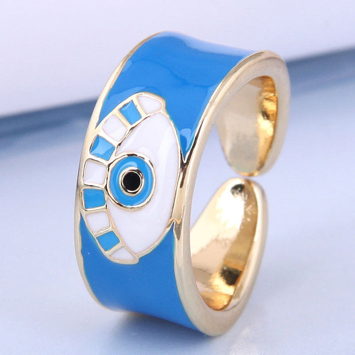 Wholesale demon eye temperament opening ring JDC-RS-WY083 Rings JoyasDeChina 3# Wholesale Jewelry JoyasDeChina Joyas De China