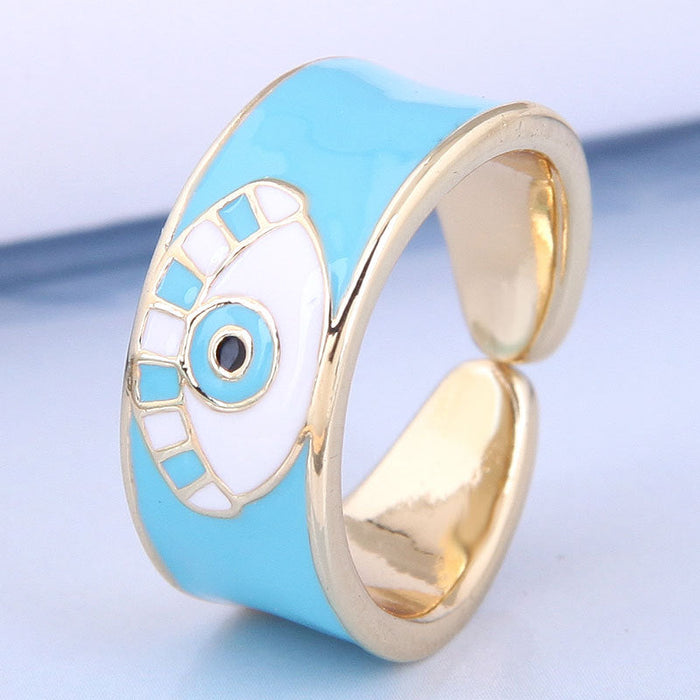 Wholesale demon eye temperament opening ring JDC-RS-WY083 Rings JoyasDeChina 4# Wholesale Jewelry JoyasDeChina Joyas De China