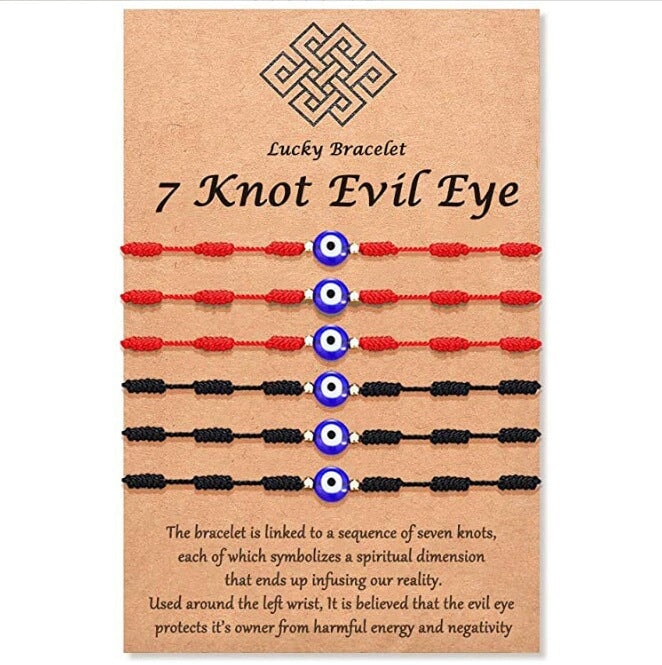 Wholesale devil eye lucky red rope card knit bracelet JDC-BT-LanT015 Bracelet 阆天 6 Wholesale Jewelry JoyasDeChina Joyas De China