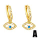 Wholesale Devil's Eye Copper Plated 18k Gold Zircon Earrings JDC-ES-AS-026 Earrings 翱?N Wholesale Jewelry JoyasDeChina Joyas De China