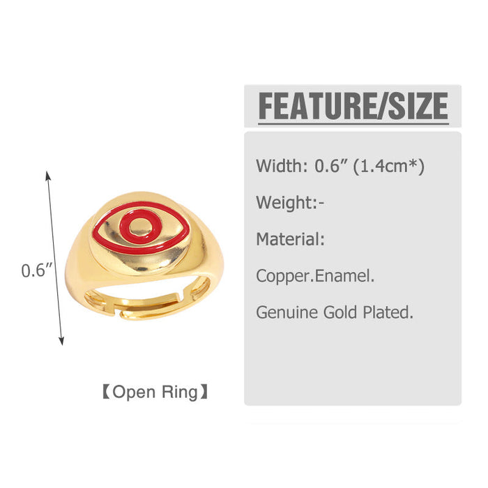 Wholesale Devil's Eye Electroplated Copper Rings JDC-RS-AS263 Rings JoyasDeChina Wholesale Jewelry JoyasDeChina Joyas De China