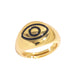 Wholesale Devil's Eye Electroplated Copper Rings JDC-RS-AS263 Rings JoyasDeChina black adjustable Wholesale Jewelry JoyasDeChina Joyas De China