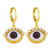 Wholesale Devil's Eye Zircon Copper Plated 18k Gold Earrings JDC-ES-AS-005 Earrings 翱?N red Wholesale Jewelry JoyasDeChina Joyas De China